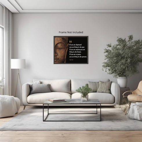 Posterizer 1 pcs-You Are Living in The Past-Lao Tzu-Spiritual-Quotes and Poems-Motivational & Inspirational Art-Decor for Home & Office- UNFRAMED ...